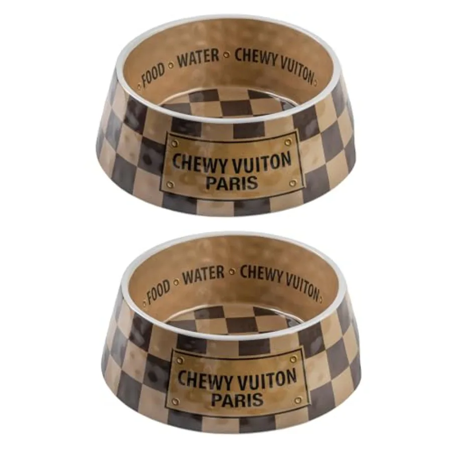 

Миска для собак Checker Chewy Vuiton, без BPA, для еды и воды, для маленьких, средних и крупных пород, нескользящая, можно мыть в посудомоечной машине, средний размер.