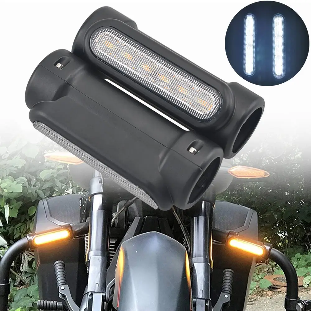 

Motorcycle Highway Crash Bar Light Driving Light For Harley Touring Victory White Amber Turn Signal Lamp clignotants moto led