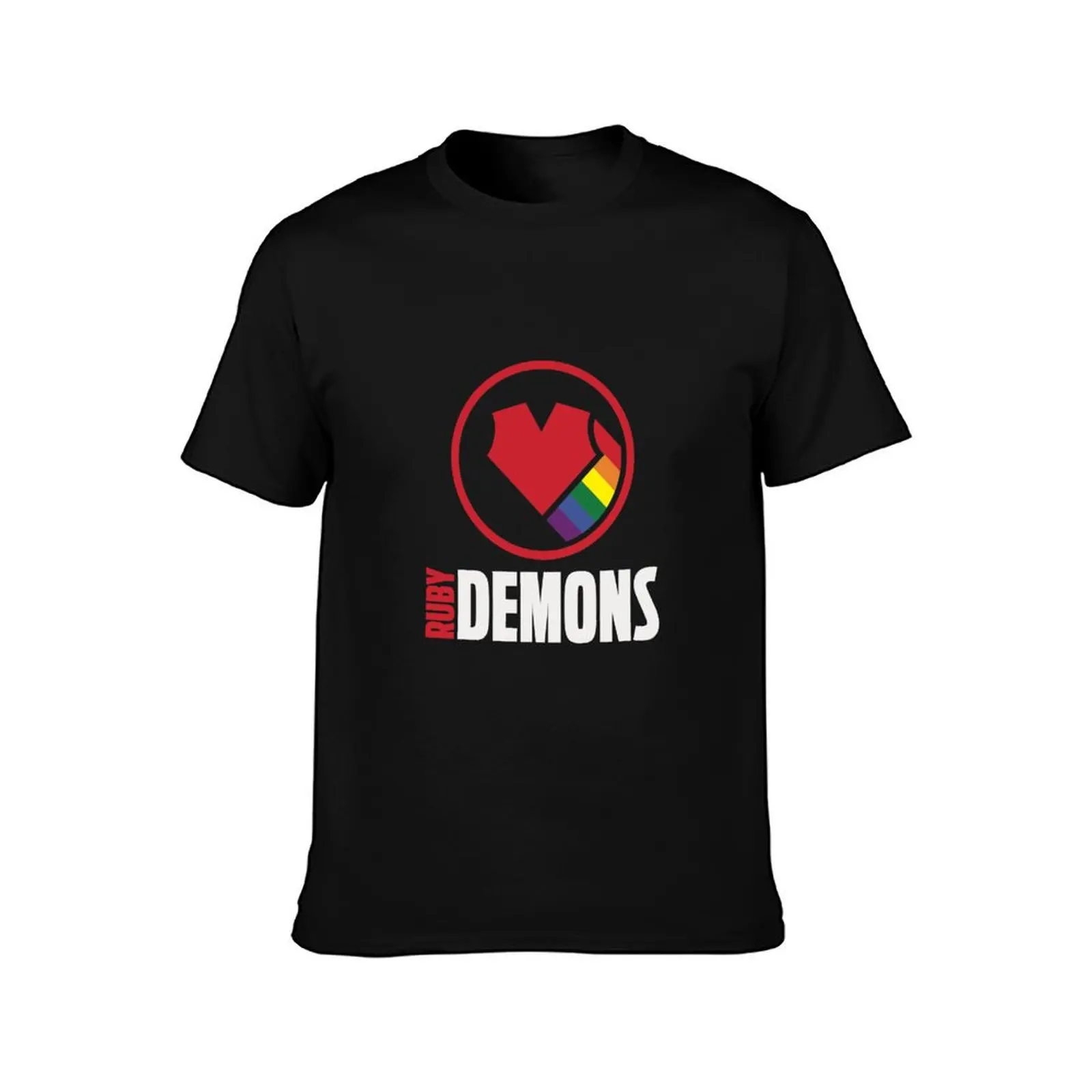 Ruby Demons logo (dark background) T-Shirt Big Size Loose Fit Tee Shirt T-Shirt