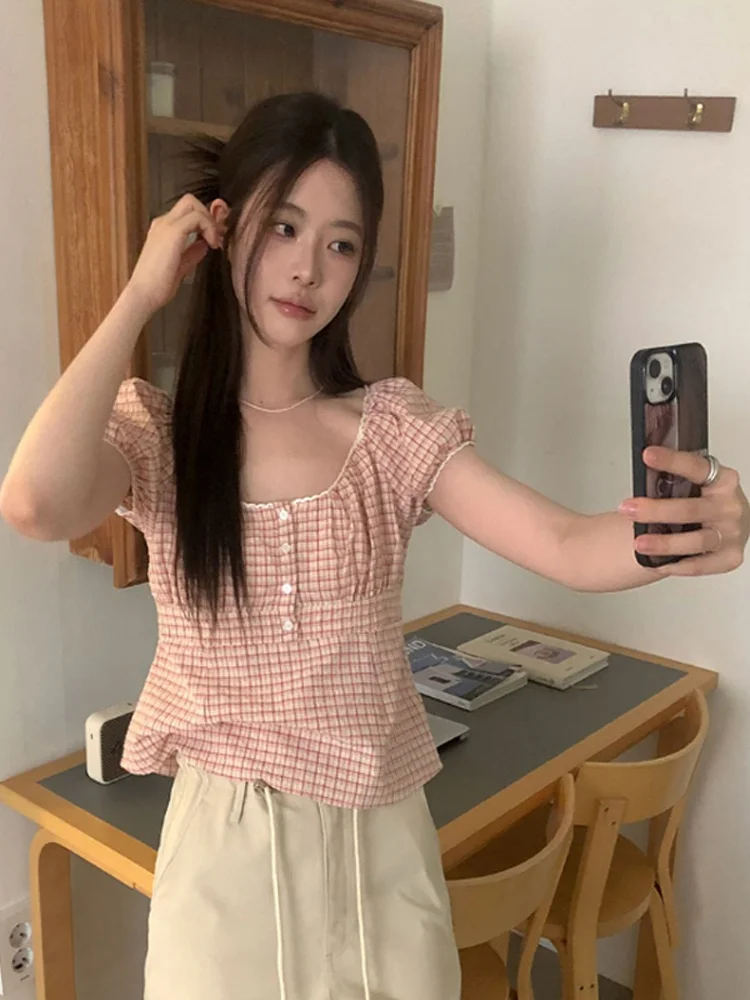 

Лето 202, антивозрастной повседневный высококачественный плед ort Sve, большой круглый Ne Korean Sle, универсальный цвет Blo irt для молодежи...