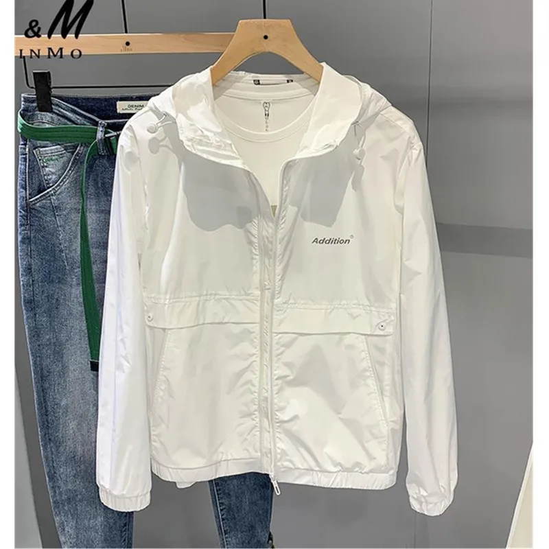 

Summer Ultra-Thin Breathable Men's Sun Protection Jacket Loose Trendy Casual Loose Fit Polyester Long Sleeve Hoodie Coat