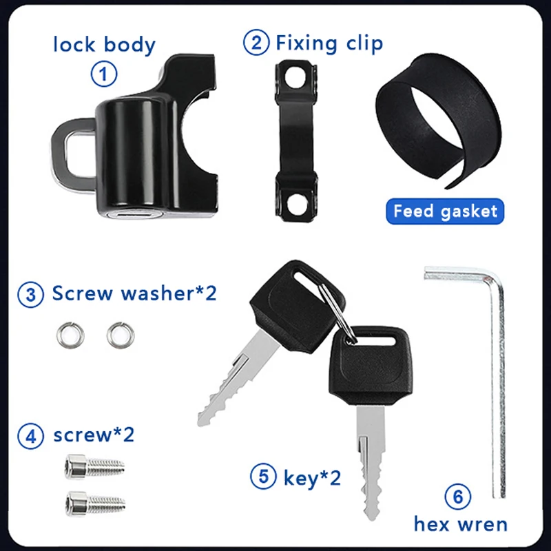 Universal Alloy Iron Black Helmet Lock Handlebar Motorcycle Bicycles Lock Small And Light Multifunctional Front Suspension Hook