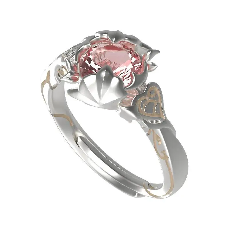 

[Official] Lucia Ring GRAY RAVEN：PUNISHING Pink Heart S925 Silver Fashion Rings Jewelry Cosplay Doujin Gifts for Women Girls