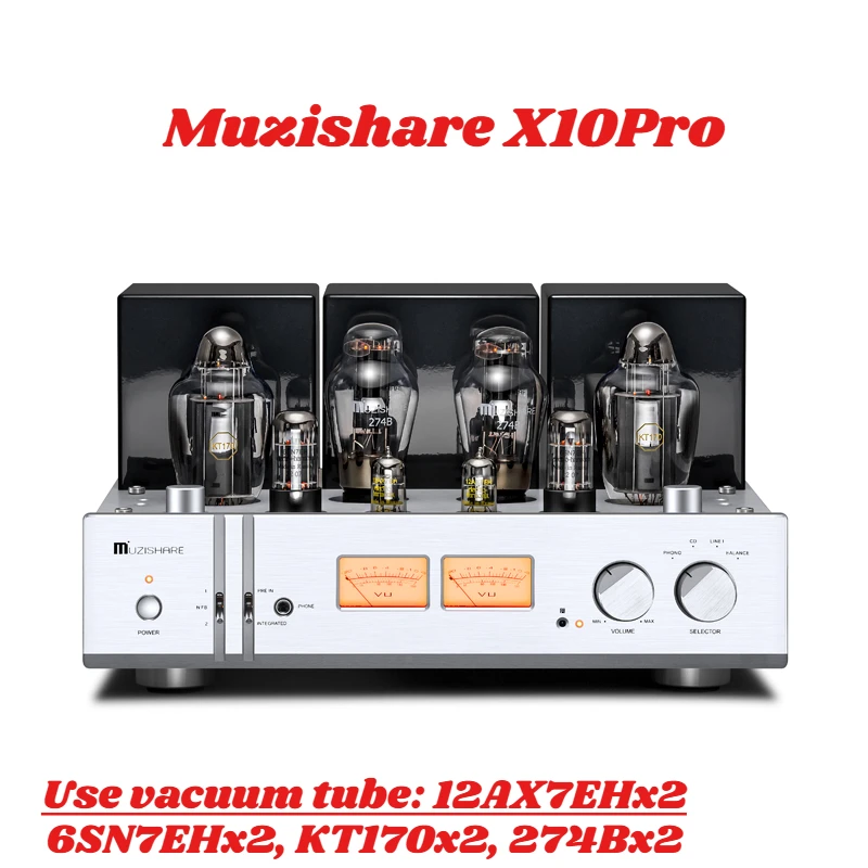 Muzishare X10pro Class A tube amplifier integrated vacuum tube power amplifier pure post-stage balanced phono amplifier KT170