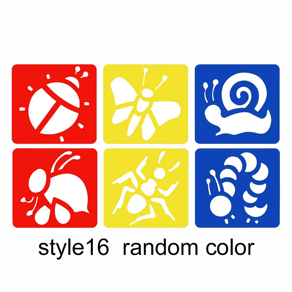 6pcs Cartoon Pattern Drawing Stencils for DIY Crafts