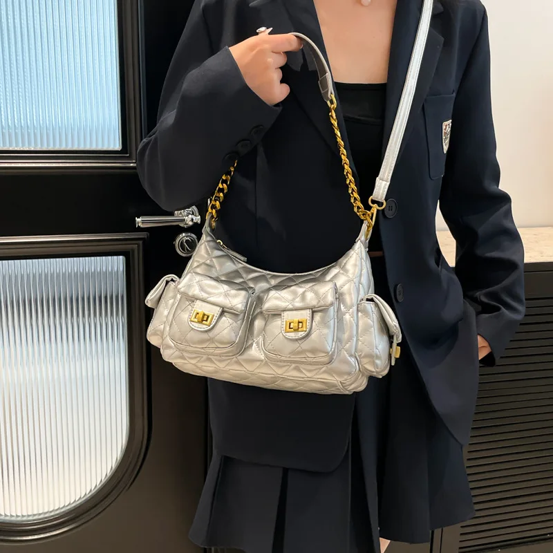 2025 New Women Large Underarm Bag Capacity Commuter Tote Bag Simple & Personalized Design Ldeal Shoulder & Casual Messenger Bag