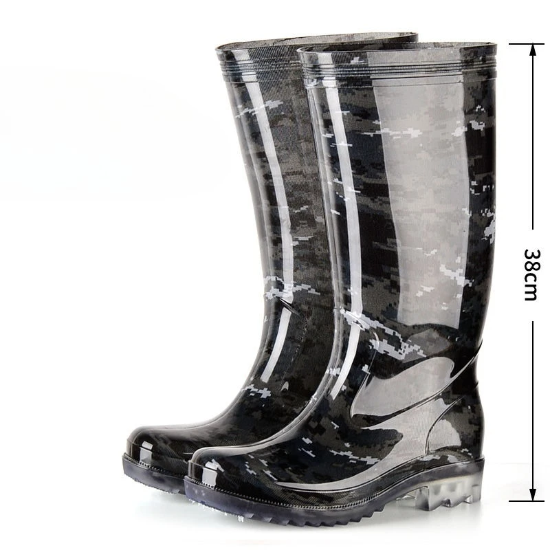 

Камуфляжная мужская обувь, легкие нескользящие высокие сапоги для фермерского хозяйства, новые оригинальные водонепроницаемые и нескользящие резиновые сапоги для мужчин, износостойкие уличные ботинки