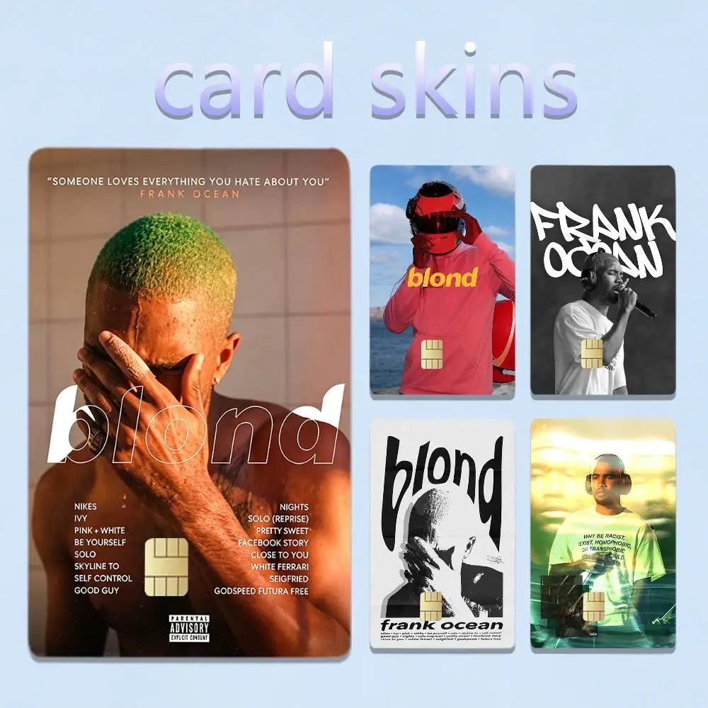 Singer Frank Blonde Oceans Hot 4pcs 1Set Laser Holographic Sticker Skin Cover for Credit Bank Debit Card
