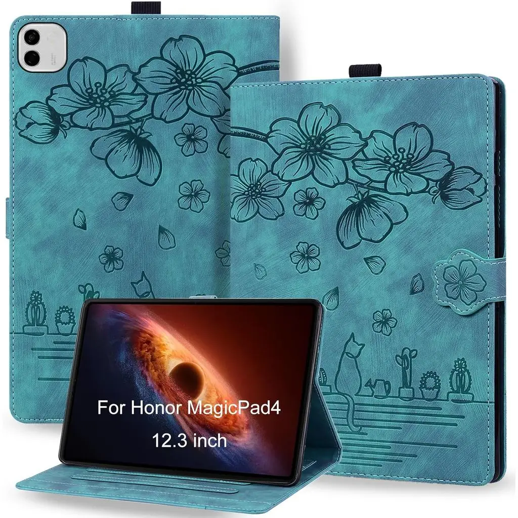 Shockproof PU Leather Tablet Case for Honor MagicPad 4 12.3 2026 12.3 inch Case with Card Holder