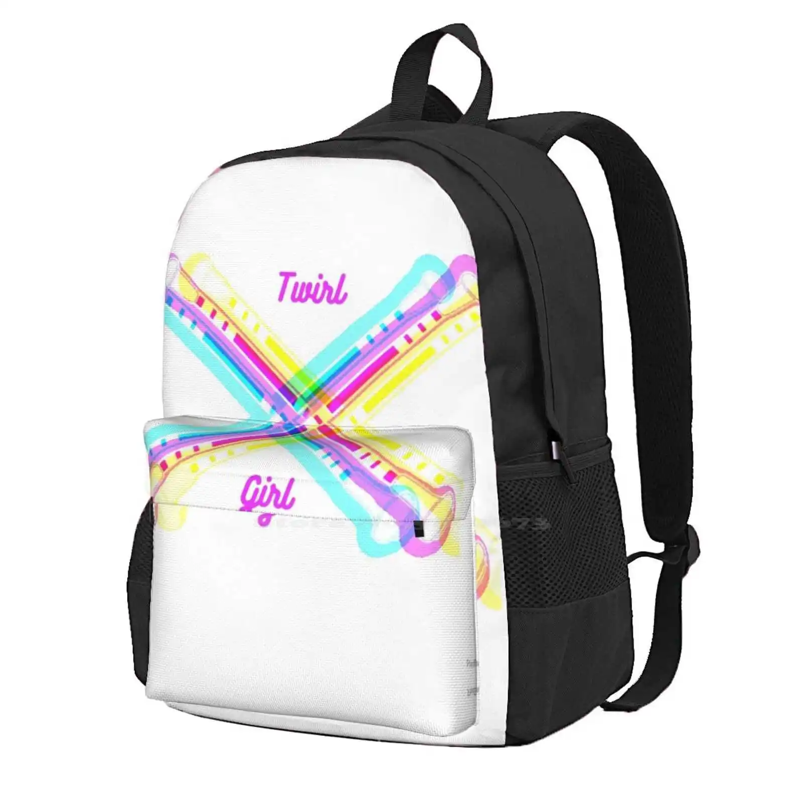 Twirl Girl Baton Twirler Women Men Teens Laptop Travel School Bags Color Guard Batons Baton Twirler Baton Twirling Drum