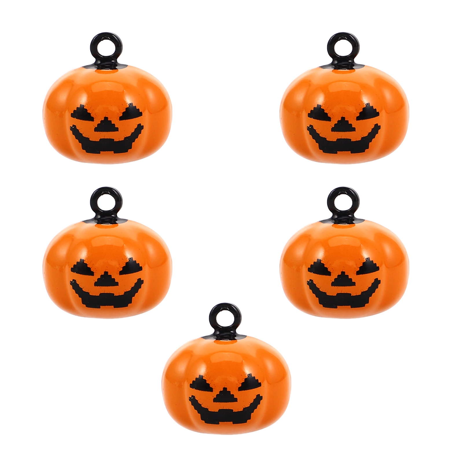 

5pcs Pumpkin Shape Pet Bells Dog Copper Pet Bells Pendant Quick Release Buckle Take Down Nice Cartoon Design