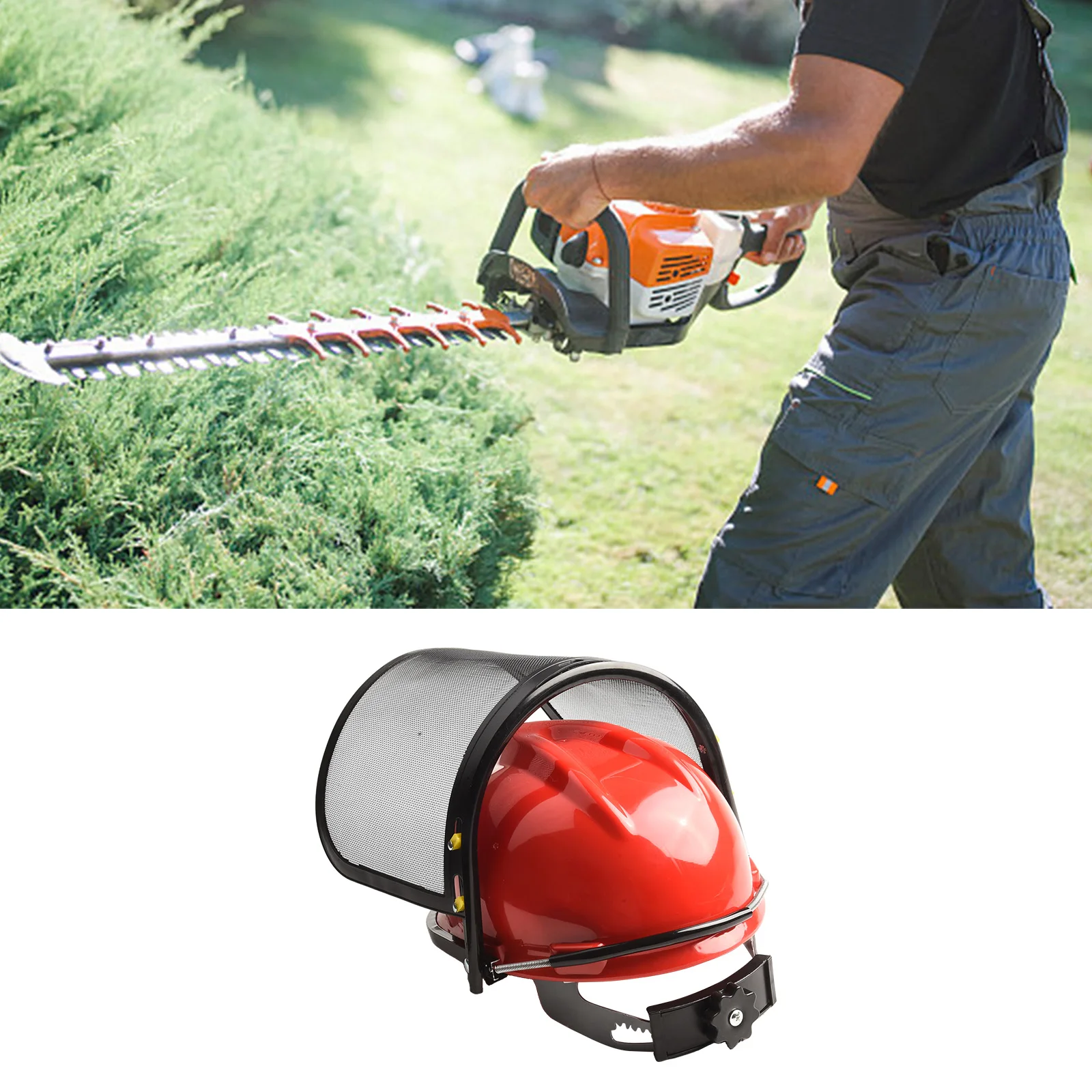 Helmet Safety Masker Safe Trimmer Working Brushcutter Chainsaw Face Flying Mesh For Lawn Mower Outdoors Protect