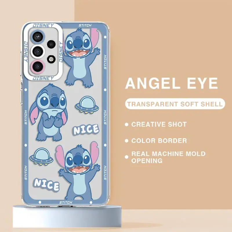 Disney Funny Stitch Phone Case for Xiaomi Redmi Note 13 Pro 11 12 Pro 10 9T 10T 11S 5G 9 Note 10 11s 12s 9s Clear Soft image 6