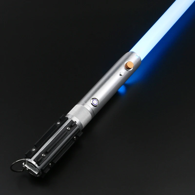 RGB Metal Lightsaber Laser Sword 12 Color Changing 5 Sounds FOC Dueling Smooth Swing Sabre De Luz Rave Weapon Flashing Toy