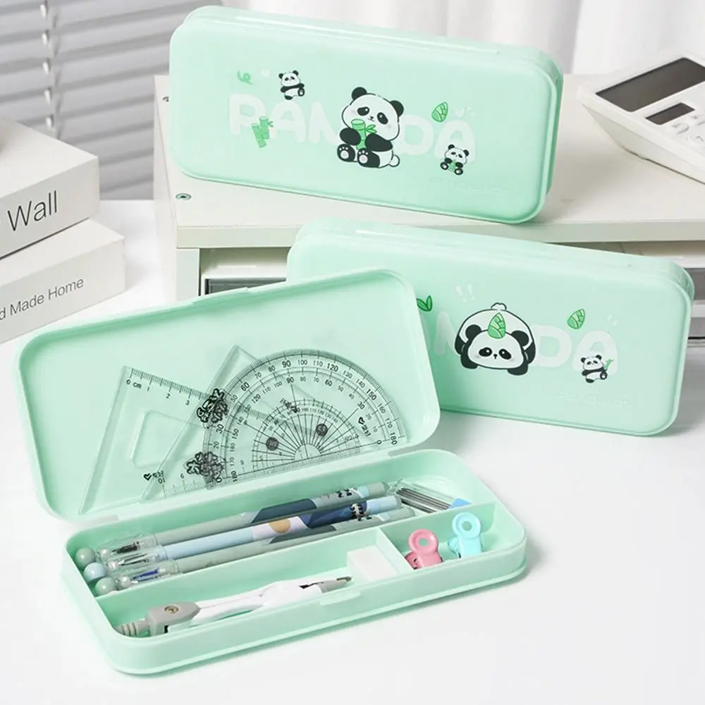 Cute Panda Stationery Pencil Case Cartoon Large Capacity Panda Pencil Bag Multi-functional High Appearance Level Pen Bag Kids