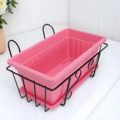 

Rectangular Flowerpot Hanging Rack Durable Premium Vertical Gardening Planter Balcony Home Decoration Plant Pots Accessories