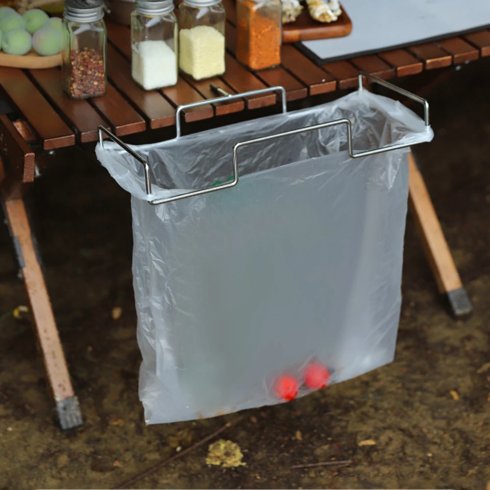 

Stainless Steel Camping Trash Holder Table Stand Portable Eco-Friendly Garbage Bag Rack for Outdoor Picnic BBQ Accessories