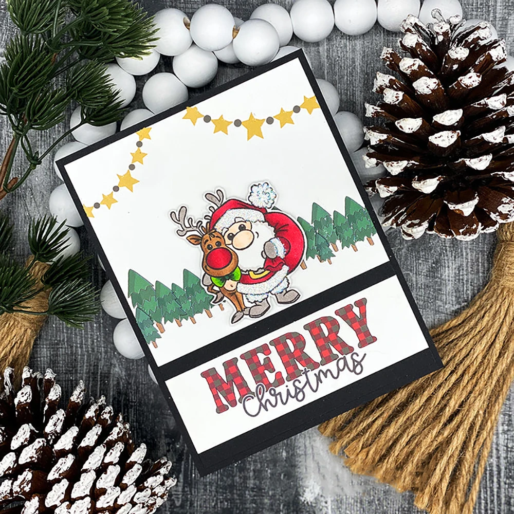 Winter Penguins Boys and girls Christmas Gnomes Clear Stamps and Dies for DIY Scrapbooking Photo Album Card Make Crafts Supplies