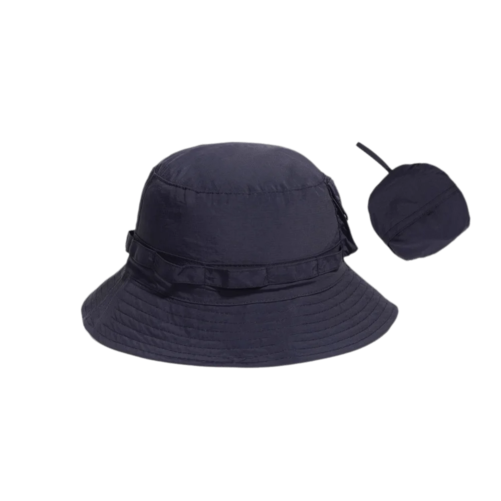Anti-UV Foldable Bucket Hat Pocket Design With Storage Bag Quick Drying Fisherman Hat Polyester Breathable Sun Protection Hat
