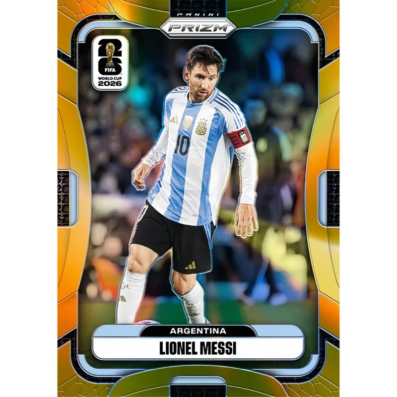 DIY Homemade Football Collection card Panini FIFA World Cup Kabum Massey Tiger pattern Messi Crushed ice Messi Messi Collection
