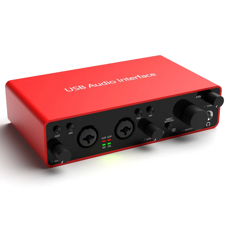 Podcast Recording 192KHz 24Bit Professional Condenser Studio Microphone Headphone USB Audio Interface Sound Card Bundle Kit