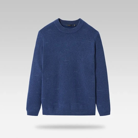 

Men's Fce Lined Thi Long Sve Knitted Sweater Winter Floral Fabric Simple Ele Base irt round Ne Youthful Vital...