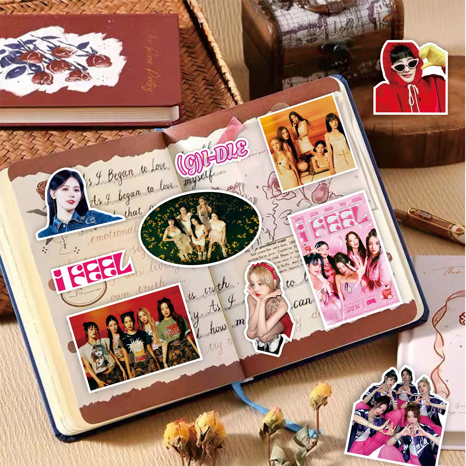 Hand Tent (G) I-DLE Song Yuqi Surrounding Ye Shuhua, Zhao Meiyan, Tian Xiaojuan, Celebrity Same Style Decorative Sticker