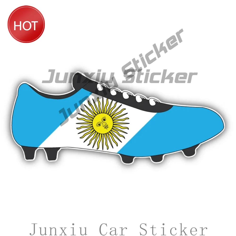 Argentina Flag Soccer Cleats Sticker Creative Design For Car Bumper And Window Express Your Style Decal Vehicle Accessories
