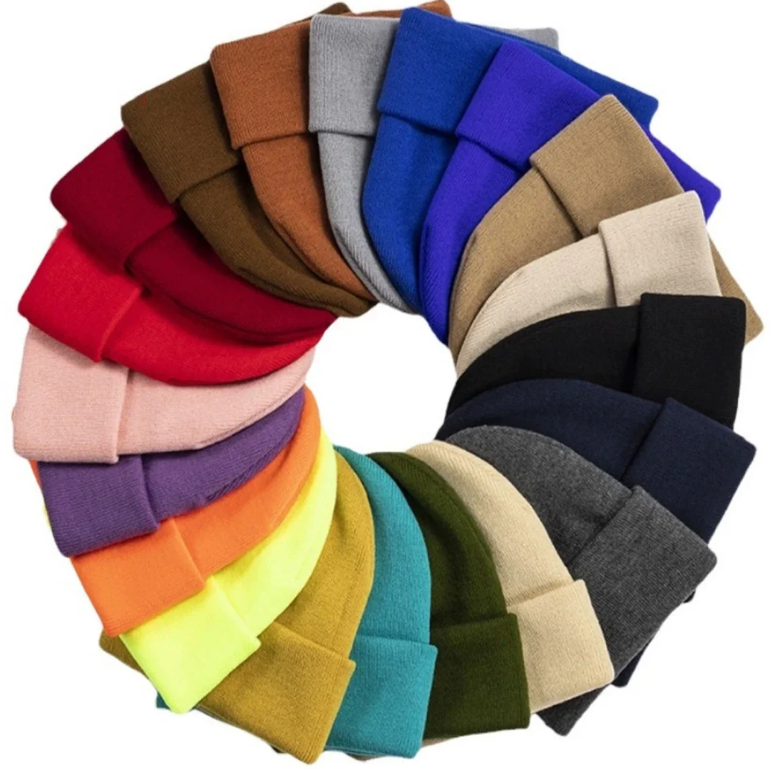 

Вязаная шапка на осень/зиму - Эластичная шапка-бини - Шапка для катания на лыжах