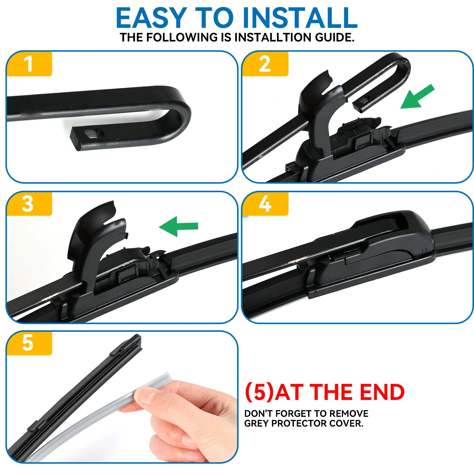 Erick's Wiper LHD شفرات الممسحة الأمامية لكيا بيكانتو TA 2011 - 2017 الزجاج الأمامي نافذة نظيفة فرش المطر للسيارة 24 "+ 14"