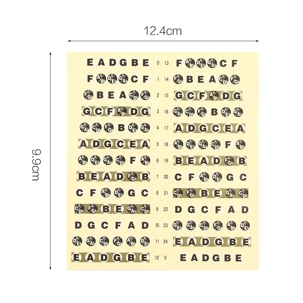 

Guitar Sticker Fingerboard Notes Trainer Transparent Self Adhesive Background Easy Learning Fretboard Scale Stickers