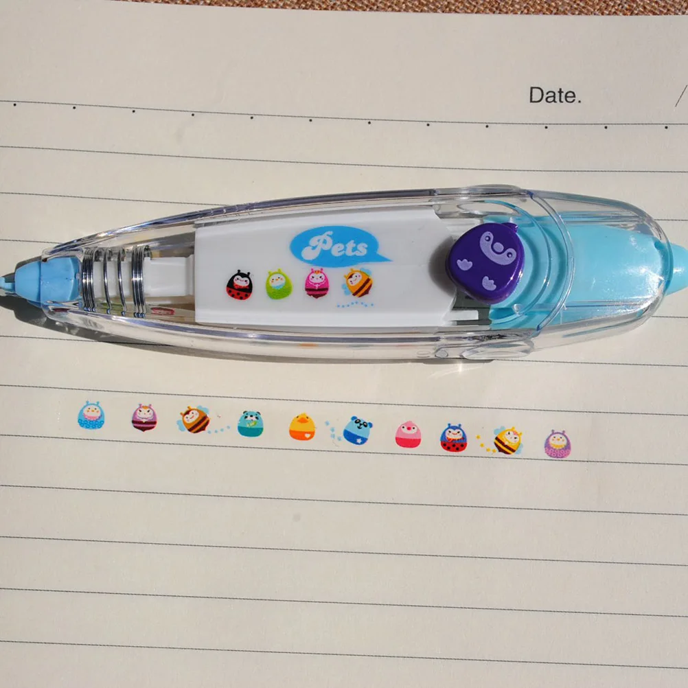 

5Pcs Decorative Correction Tape Push Style for Diary Scrapbooking Notebook Journal Office Supplies DIY Correction Tape Pen