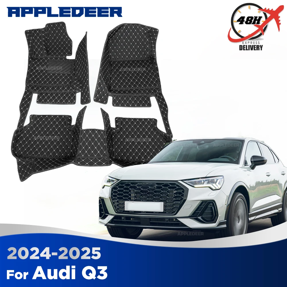 

Car Floor Mats For Audi Q3 2024-2025 Custom Auto Foot Pads Carpet Cover Interior Accessories