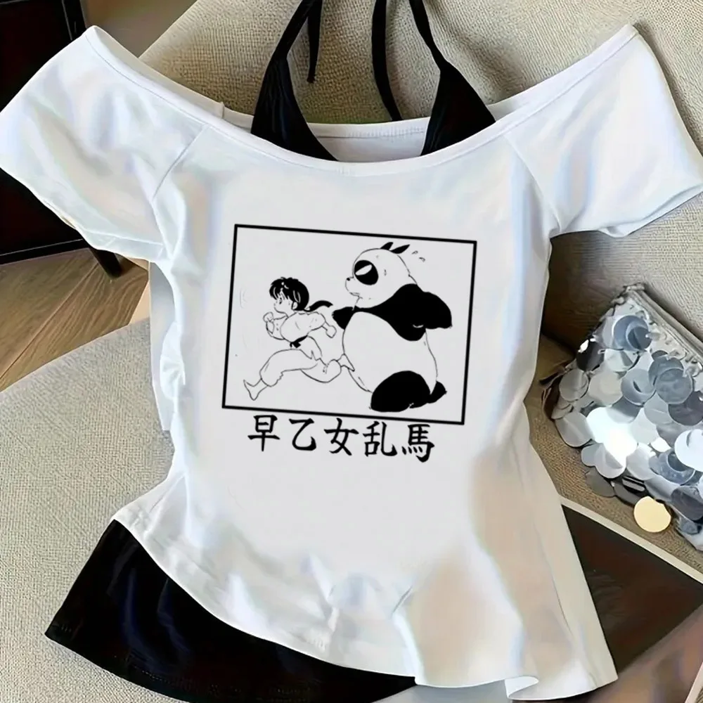 Camiseta Corta Ranma 12 Saotome, Estilo Shoujo Japonés, Oferta, Diseño Gráfico Gótico, Manga Alternativa, Verano, Anime