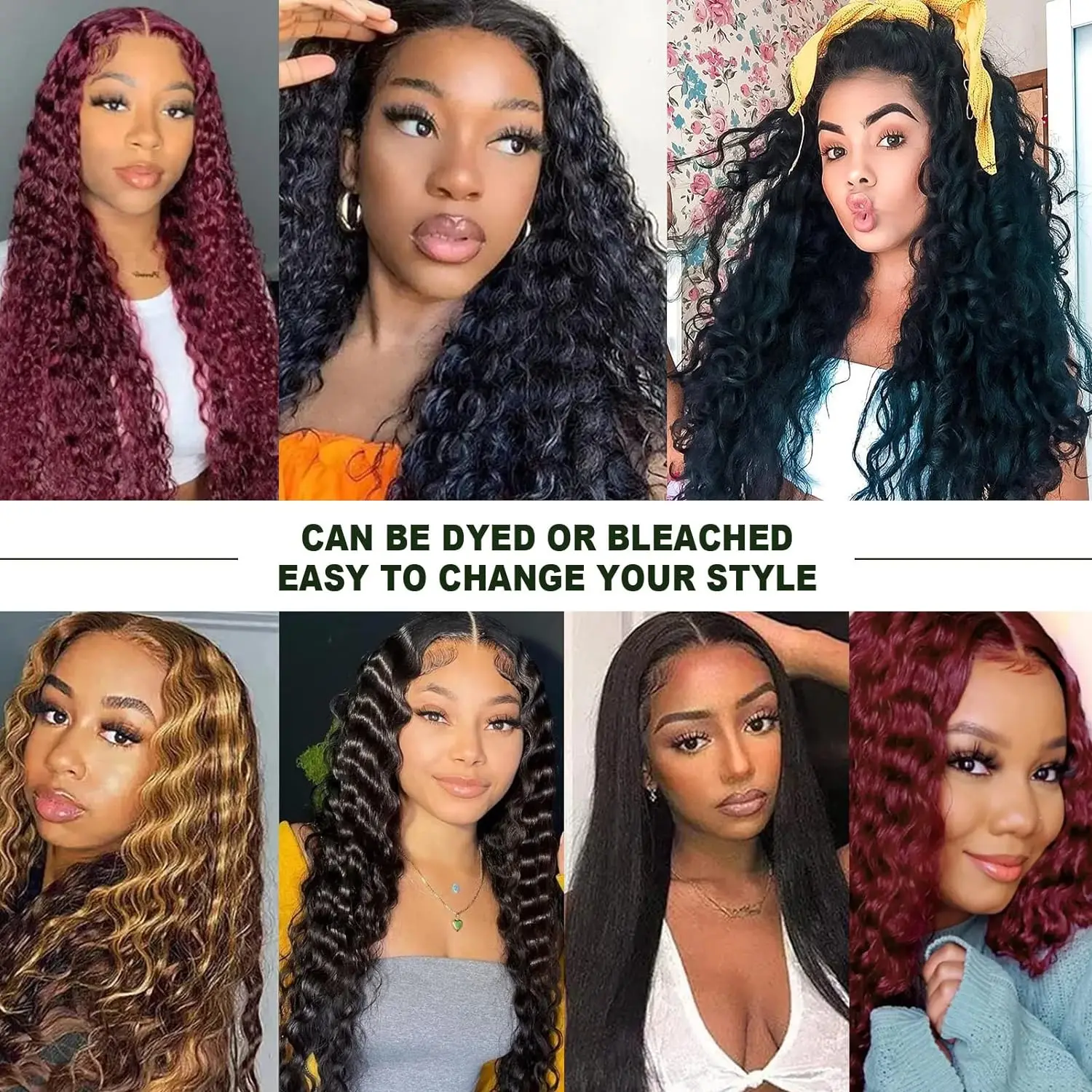 Deep Wave 180% Density Pre-Plucked Free Part HD Transparent 13*4 Lace Frontal Brazilian Virgin Human Hair Wigs For Black Woman