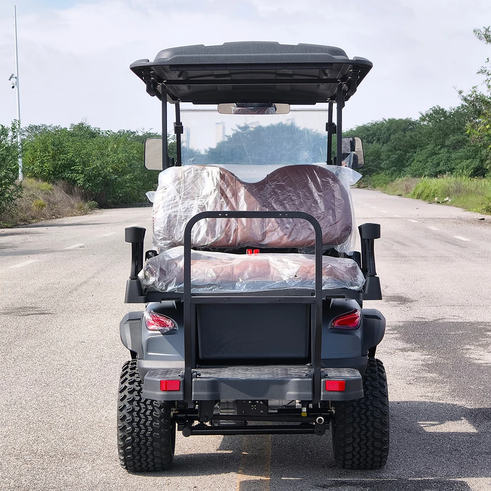 4 Seater 72V Electric Club Car Golf Cart Lithium Battery 4x4 All Terrain Tires 5KW Motor Utility Vehicle for Resorts