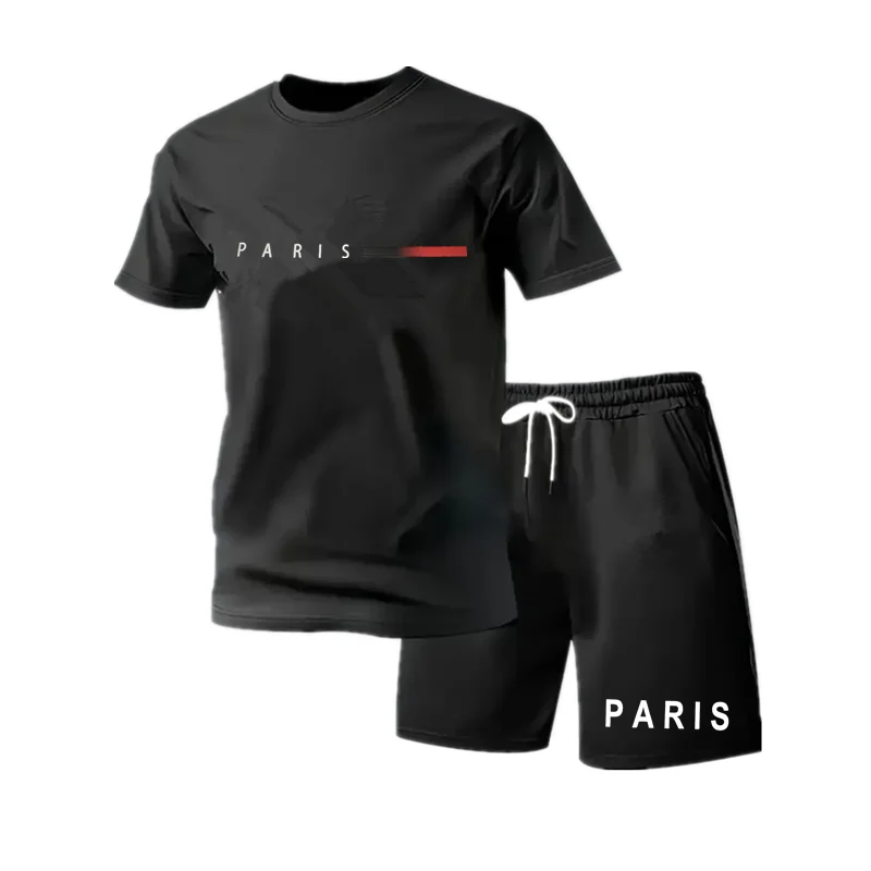 

Men Sets 2026 Summer Men Clothing Casual Tshirt +Short Two-piece Oversize Men's Short Sleeve Breathable Sports Suit 2-piece Set