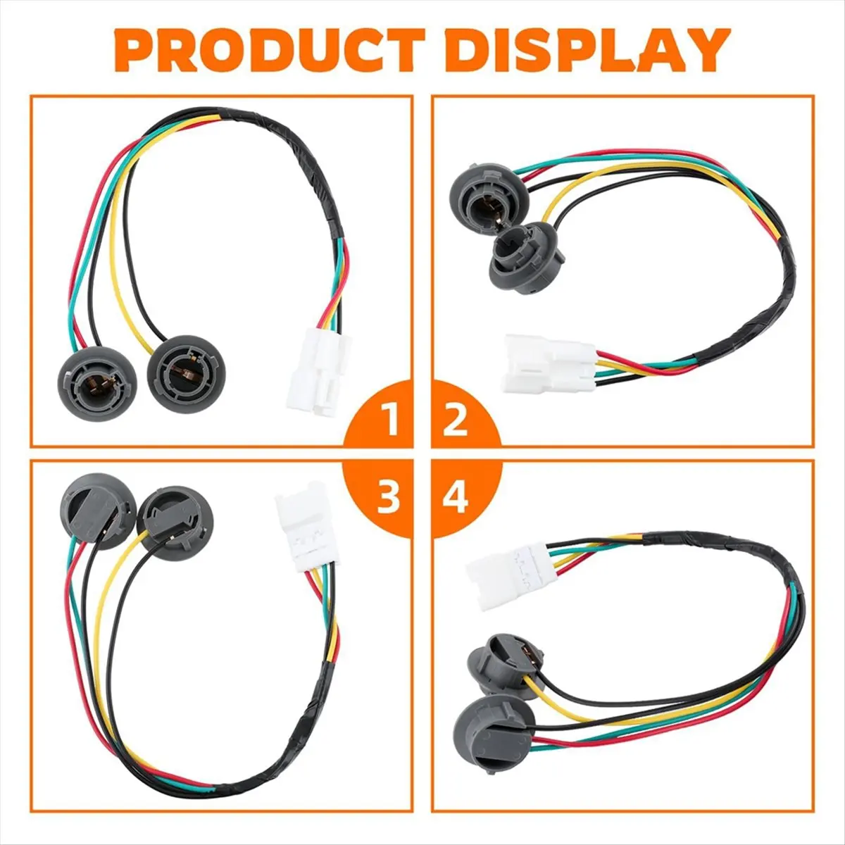 #25S Rear Taillight Socket Wire Harness Kit 92440-1M200 for Kia Forte,92440-1M200,(Black)