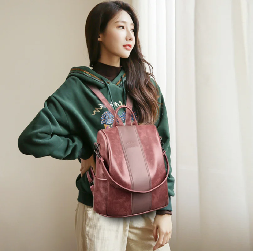Hot New Designer Fashion Women's Leather Backpacks Large Capacity School Bag Anti-theft Shoulder Bags Female Travel Backpack