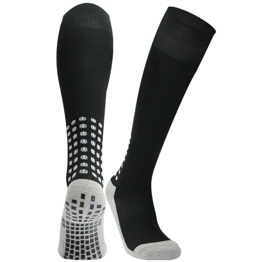 High Professional Fußball Streifen Rad socken Sport Knie lange Strümpfe atmungsaktive rutsch feste Fußball Socke