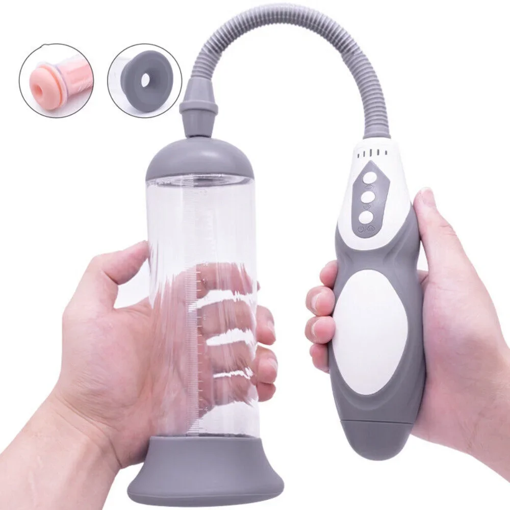 

2024 New Vacuum Electric Penile Pump Rechargeable Penile Dilator G-Point Stimulation Enhanced Male Masturbation and Sexual Toys