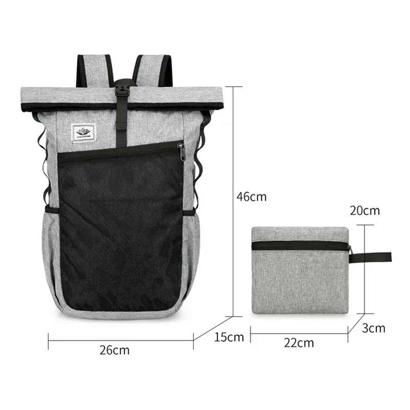 Large Capacity Foldable Backpack Outdoor Sports Travel Bag Waterproof Leisure Fitness Bag Boys' and Girls' School Sports Bag