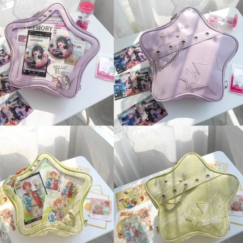 

Популярная цепочка Ita Mochilas, прозрачная сумка на молнии со звездой, оригинальный повседневный рюкзак Mochila, милые школьные сумки через плечо для женщин
