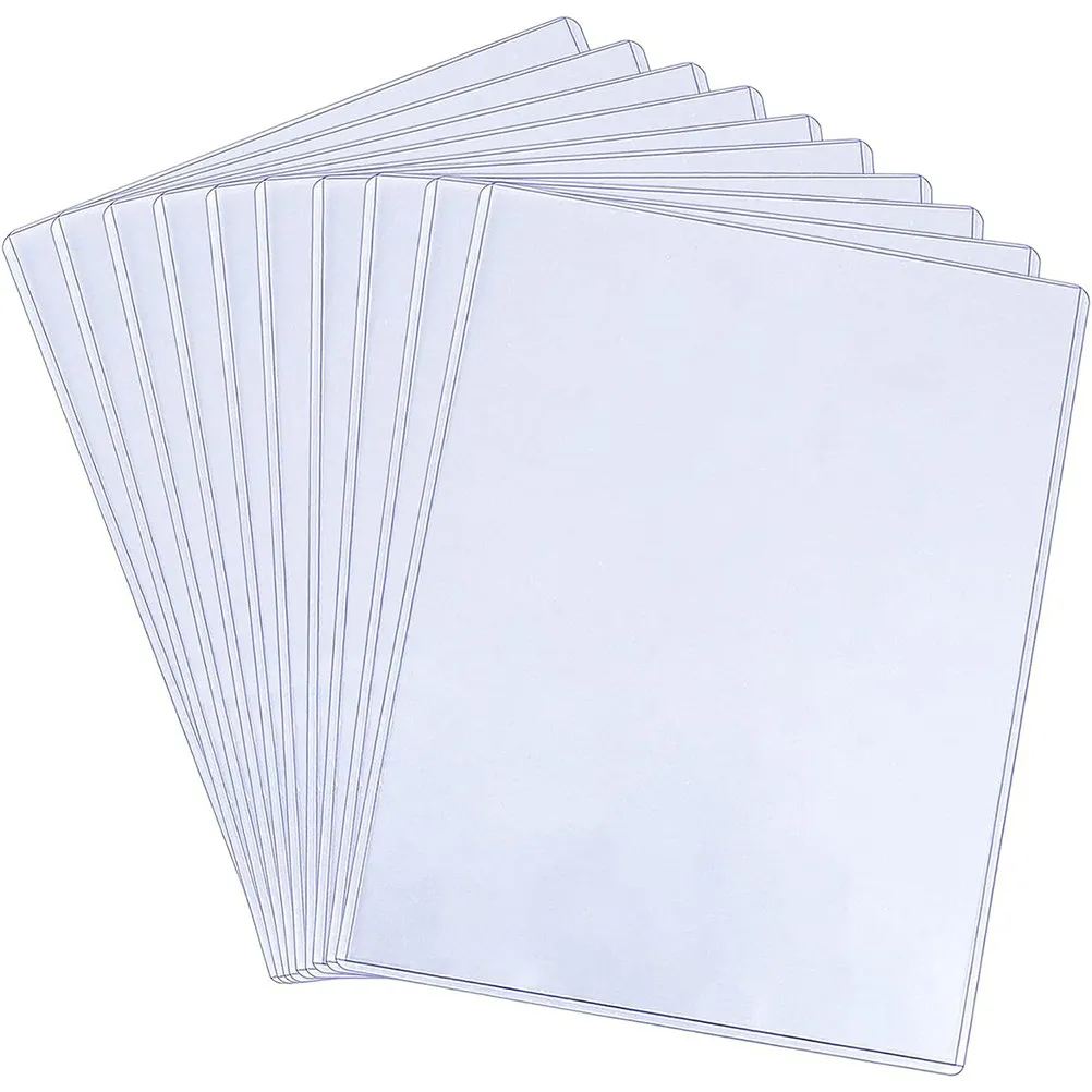 12Pcs Photo Protective Sleeves Transparent Clear Plastic Photo Covers for Trading Cards Games Photos Bills Organizers