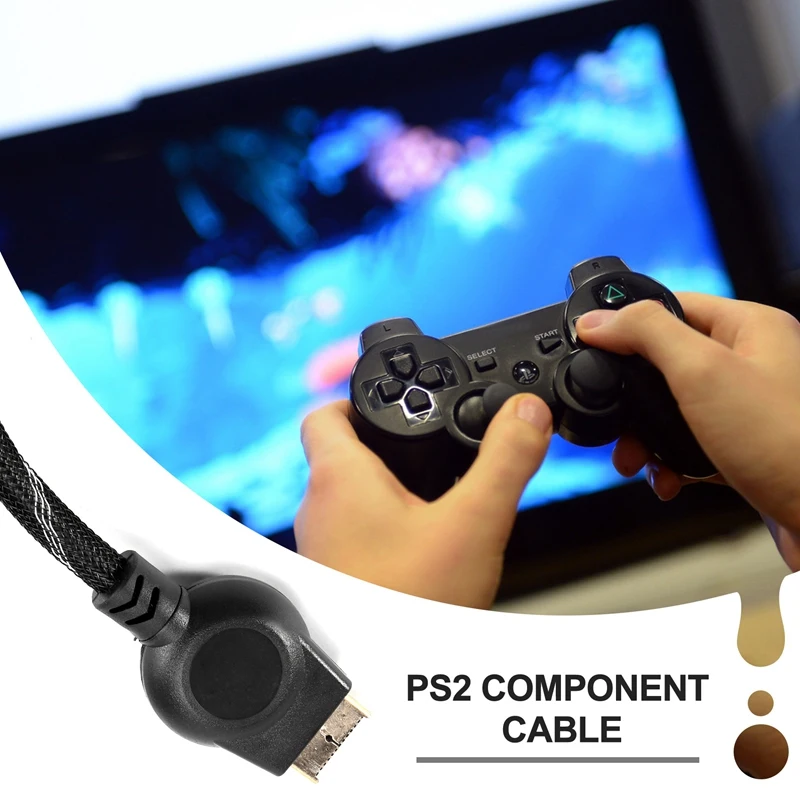 AEE7-Suitable For PS2/PS3 Component Cable 1.8M Suitable For PS 2/3 High Resolution Game Cable Accessories