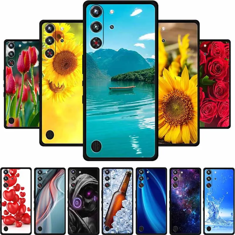 For Nubia RedMagic 10 Pro Case 10Pro Coque Black Silicone Soft TPU Back Cover Case For ZTE Nubia RedMagic 10 Pro Phone Case Bag