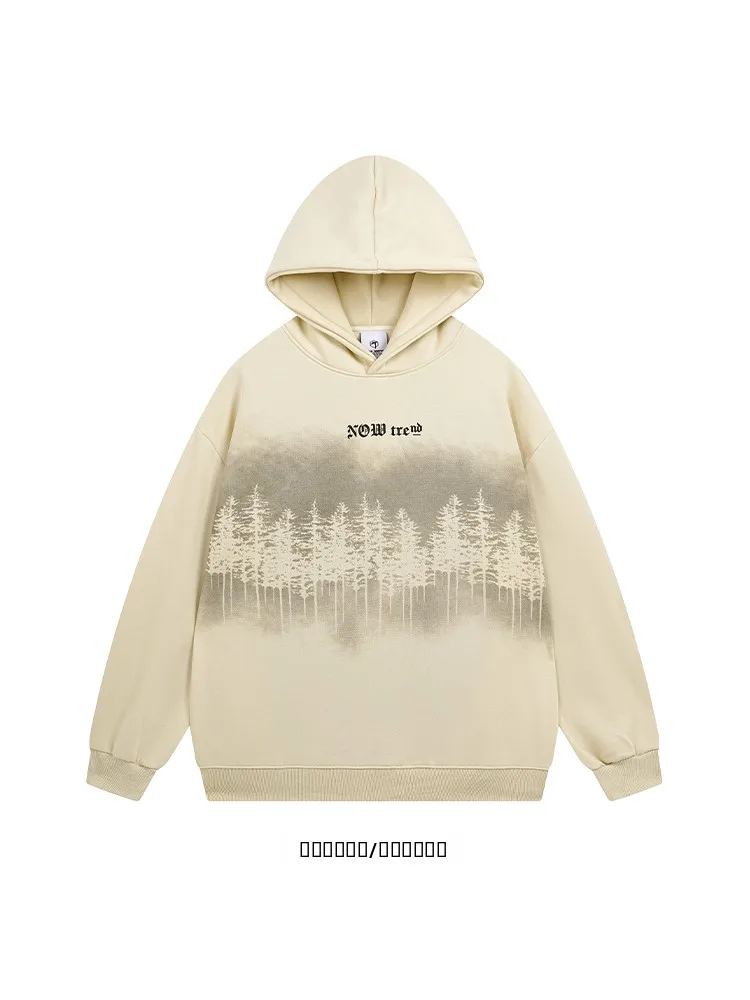 

Loose Fit Long Sve Hoodie from Printed aphic Street Sle Comfortable Fce Lined Trendy Sweatirt for Men And Women