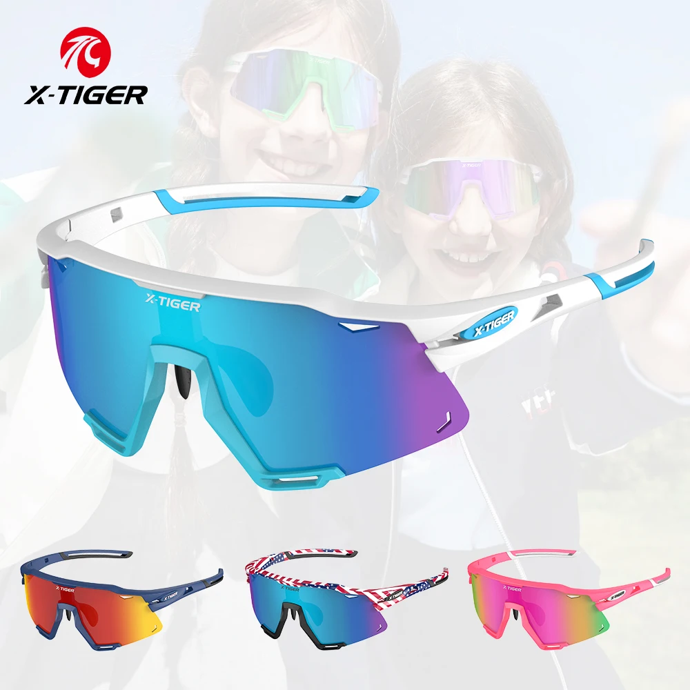 X-TIGER-Cycling sunglasses for children mountain bike fishing sport cycling goggles camping goggles for children outdoor goggles