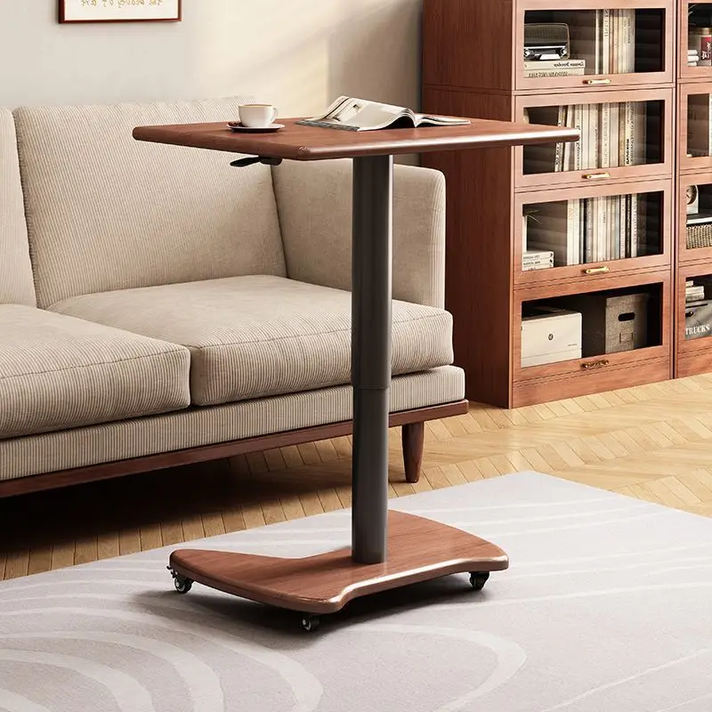 

Movable side few solid wood lifting computer table small apartment bedside table home learning foldable small book table