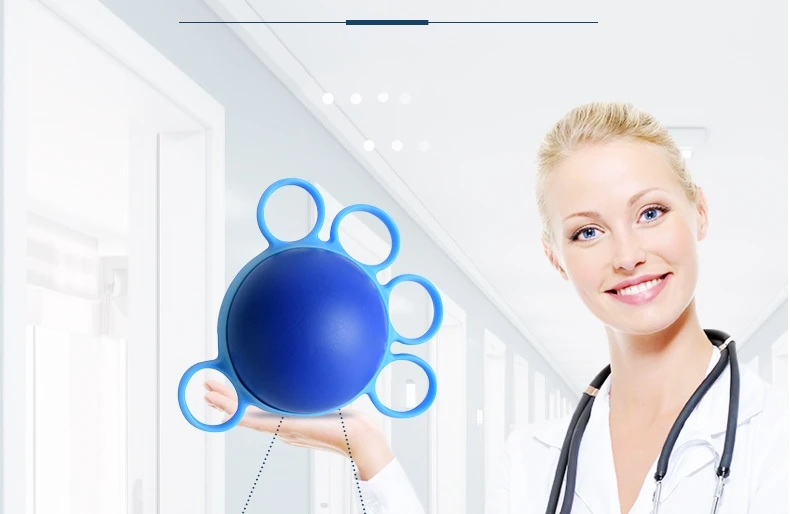 Fünf-Finger-Griffball Handkrafttrainer Quetschball für Handgelenk-Kraftaufbau Fingerübungen Fitness Entspannungswerkzeug – Detail 11